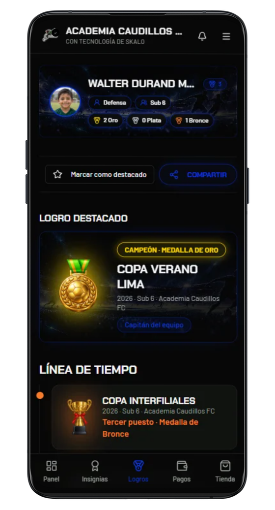 Logros del alumno