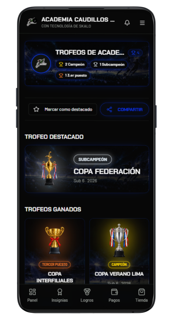 Trofeos de la academia