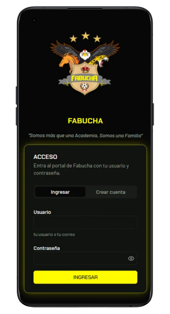 Login de Academia Fabucha